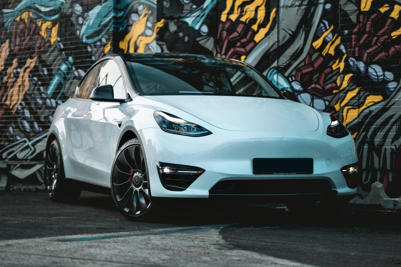 Tesla Model Y with paint protection film and ceramic tint in San Jose